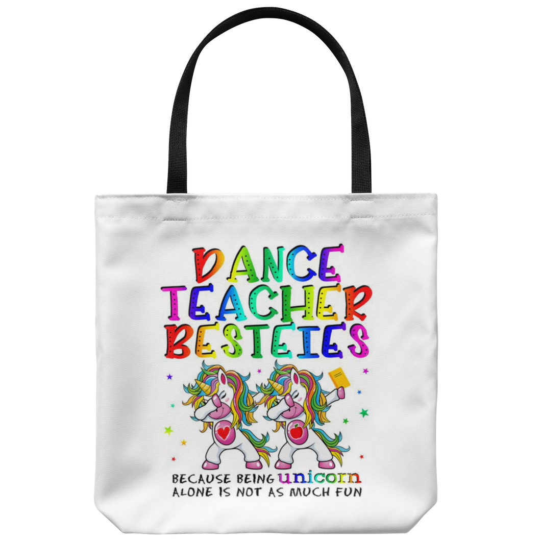 RobustCreative-Dance Teacher Besties Teacher's Day Best Friend White Tote Bag Gift Idea