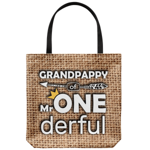 RobustCreative-Grandpappy of Mr Onederful Crown 1st Birthday Boy Im One Outfit Tote Bag Gift Idea