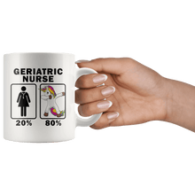Load image into Gallery viewer, RobustCreative-Geriatric Nurse Dabbing Unicorn 80 20 Principle Superhero Girl Womens - 11oz White Mug Medical Personnel Gift Idea
