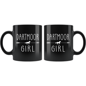 RobustCreative-Dartmoor Horse Girl Gifts Horses Lover Riding Racing - 11oz Black Mug Riding Lover Gift Idea