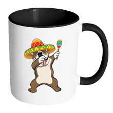 Load image into Gallery viewer, RobustCreative-Dabbing English Bulldog Dog in Sombrero - Cinco De Mayo Mexican Fiesta - Dab Dance Mexico Party - 11oz Black &amp; White Funny Coffee Mug Women Men Friends Gift ~ Both Sides Printed
