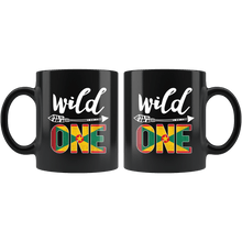 Load image into Gallery viewer, RobustCreative-Grenada Wild One Birthday Outfit 1 Grenadian Flag Black 11oz Mug Gift Idea
