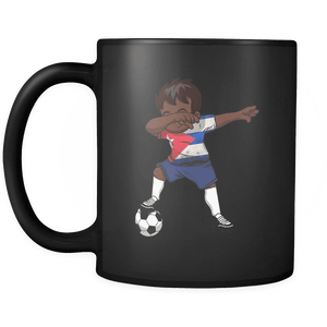 RobustCreative-Dabbing Soccer Boy Cuba Cuban Havana Gifts National Soccer Tournament Game 11oz Black Coffee Mug ~ Both Sides Printed