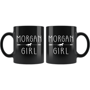 RobustCreative-Morgan Horse Girl Gifts Horses Lover Riding Racing - 11oz Black Mug Riding Lover Gift Idea