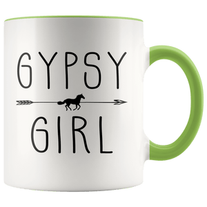 RobustCreative-Gypsy Horse Girl Gifts Horses Lover Riding Racing - 11oz Accent Mug Riding Lover Gift Idea