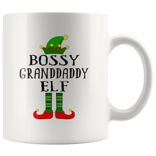 Load image into Gallery viewer, RobustCreative-Im The Bossy Granddaddy Elf Family Matching Outfits PJ - 11oz White Mug Christmas group green pjs costume Gift Idea
