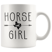 Load image into Gallery viewer, RobustCreative-Texas Horse Girl Gifts Texan Shape Country for women - 11oz White Mug Riding Lover Gift Idea
