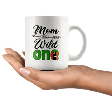 Load image into Gallery viewer, RobustCreative-Zambian Mom of the Wild One Birthday Zambia Flag White 11oz Mug Gift Idea
