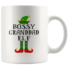 Load image into Gallery viewer, RobustCreative-Im The Bossy Granddad Elf Family Matching Outfits PJ - 11oz White Mug Christmas group green pjs costume Gift Idea
