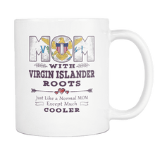 Load image into Gallery viewer, RobustCreative-Best Mom Ever with Virgin Islander Roots - US Virgin Islands Flag 11oz Funny White Coffee Mug - Mothers Day Independence Day - Women Men Friends Gift - Both Sides Printed (Distressed)
