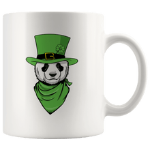 Load image into Gallery viewer, RobustCreative-Leprechaun Panda  Irish Bandana Cute &amp; Funny Outfit White 11oz Mug Gift Idea
