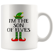 Load image into Gallery viewer, RobustCreative-Im The Son of Elves Family Matching Elf Outfits PJ - 11oz White Mug Christmas group green pjs costume Gift Idea
