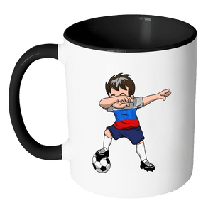 RobustCreative-Dabbing Soccer Boys Russia Russian Moscow Gift National Soccer Tournament Game 11oz Black & White Coffee Mug ~ Both Sides Printed