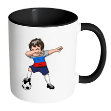 Load image into Gallery viewer, RobustCreative-Dabbing Soccer Boys Russia Russian Moscow Gift National Soccer Tournament Game 11oz Black &amp; White Coffee Mug ~ Both Sides Printed
