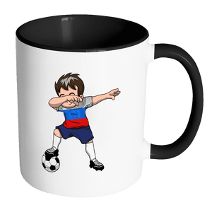 RobustCreative-Dabbing Soccer Boys Russia Russian Moscow Gift National Soccer Tournament Game 11oz Black & White Coffee Mug ~ Both Sides Printed
