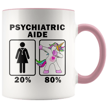 Load image into Gallery viewer, RobustCreative-Psychiatric Aide Dabbing Unicorn 20 80 Principle Superhero Girl Womens - 11oz Accent Mug Medical Personnel Gift Idea
