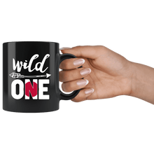 Load image into Gallery viewer, RobustCreative-Japan Wild One Birthday Outfit 1 Japanese Flag Black 11oz Mug Gift Idea
