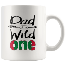 Load image into Gallery viewer, RobustCreative-White Maldivian Dad of the Wild One Birthday Maldives Flag White 11oz Mug Gift Idea
