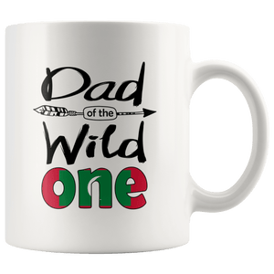 RobustCreative-White Maldivian Dad of the Wild One Birthday Maldives Flag White 11oz Mug Gift Idea