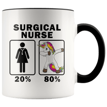 Load image into Gallery viewer, RobustCreative-Surgical Nurse Dabbing Unicorn 80 20 Principle Superhero Girl Womens - 11oz Accent Mug Medical Personnel Gift Idea
