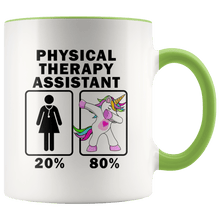 Load image into Gallery viewer, RobustCreative-Physical Therapy Assistant Dabbing Unicorn 20 80 Principle Superhero Girl Womens - 11oz Accent Mug Medical Personnel Gift Idea
