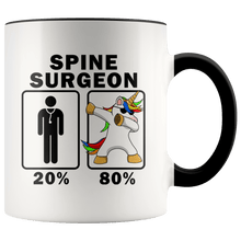 Load image into Gallery viewer, RobustCreative-Spine Surgeon Dabbing Unicorn 80 20 Principle Graduation Gift Mens - 11oz Accent Mug Medical Personnel Gift Idea
