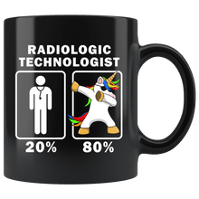 Load image into Gallery viewer, RobustCreative-Radiologic Technologist Dabbing Unicorn 80 20 Principle Graduation Gift Mens - 11oz Black Mug Medical Personnel Gift Idea
