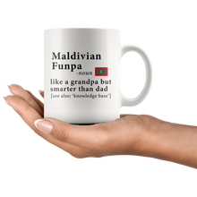 Load image into Gallery viewer, RobustCreative-Maldivian Funpa Definition Maldives Flag Grandpa Day - 11oz White Mug family reunion gifts Gift Idea
