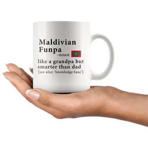 RobustCreative-Maldivian Funpa Definition Maldives Flag Grandpa Day - 11oz White Mug family reunion gifts Gift Idea