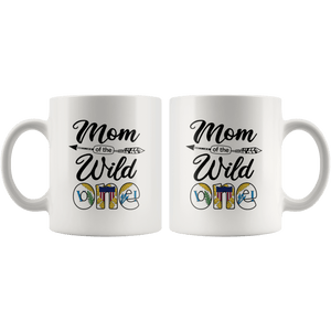 RobustCreative-Virgin Islander Mom of the Wild One Birthday US Virgin Islands Flag White 11oz Mug Gift Idea