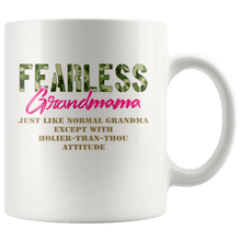 Load image into Gallery viewer, RobustCreative-Just Like Normal Fearless Grandmama Camo Uniform - Military Family 11oz White Mug Active Component on Duty support troops Gift Idea - Both Sides Printed
