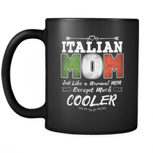 Load image into Gallery viewer, RobustCreative-Best Mom Ever is from Italy - Italian Flag 11oz Funny Black Coffee Mug - Mothers Day Independence Day - Women Men Friends Gift - Both Sides Printed (Distressed)
