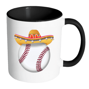 RobustCreative-Funny Baseball Mexican Sport - Cinco De Mayo Mexican Fiesta - No Siesta Mexico Party - 11oz Black & White Funny Coffee Mug Women Men Friends Gift ~ Both Sides Printed