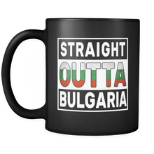 Load image into Gallery viewer, RobustCreative-Straight Outta Bulgaria - Bulgarian Flag 11oz Funny Black Coffee Mug - Independence Day Family Heritage - Women Men Friends Gift - Both Sides Printed (Distressed)
