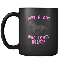Load image into Gallery viewer, RobustCreative-Just a Girl Who Loves Black Horses: black Mug both sides printed Animal Spirit
