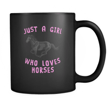 Load image into Gallery viewer, RobustCreative-Just a Girl Who Loves Black Horses: black Mug both sides printed Animal Spirit
