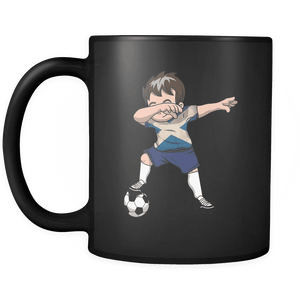 RobustCreative-Dabbing Soccer Boys Scotland Scottish Edinburgh Gift National Soccer Tournament Game 11oz Black Coffee Mug ~ Both Sides Printed