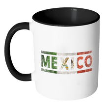 Load image into Gallery viewer, RobustCreative-Retro Vintage Flag Mexican Mexico 11oz Black &amp; White Coffee Mug ~ Both Sides Printed

