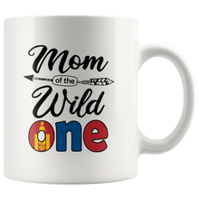Load image into Gallery viewer, RobustCreative-Mongolian Mom of the Wild One Birthday Mongolia Flag White 11oz Mug Gift Idea
