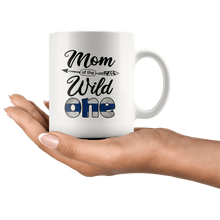 Load image into Gallery viewer, RobustCreative-Finn Mom of the Wild One Birthday Finland Flag White 11oz Mug Gift Idea
