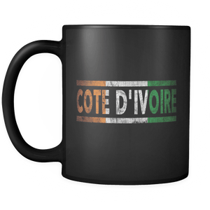 RobustCreative-Retro Vintage Flag Ivorian Ivory Coast 11oz Black Coffee Mug ~ Both Sides Printed