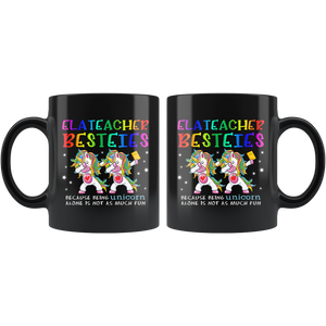 RobustCreative-ELA Teacher Besties Teacher's Day Best Friend Black 11oz Mug Gift Idea