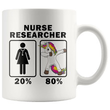 Load image into Gallery viewer, RobustCreative-Nurse Researcher Dabbing Unicorn 80 20 Principle Superhero Girl Womens - 11oz White Mug Medical Personnel Gift Idea
