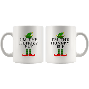 RobustCreative-Im The Hungry Elf Matching Family Christmas - 11oz White Mug Christmas group green pjs costume Gift Idea