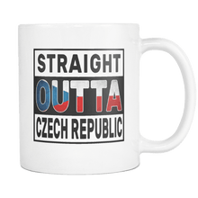 Load image into Gallery viewer, RobustCreative-Straight Outta Czech Republic - Czech Flag 11oz Funny White Coffee Mug - Independence Day Family Heritage - Women Men Friends Gift - Both Sides Printed (Distressed)
