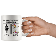 Load image into Gallery viewer, RobustCreative-Laparoscopic Surgeon Dabbing Unicorn 80 20 Principle Superhero Girl Womens - 11oz White Mug Medical Personnel Gift Idea

