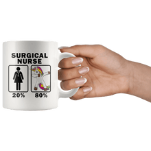 Load image into Gallery viewer, RobustCreative-Surgical Nurse Dabbing Unicorn 80 20 Principle Superhero Girl Womens - 11oz White Mug Medical Personnel Gift Idea
