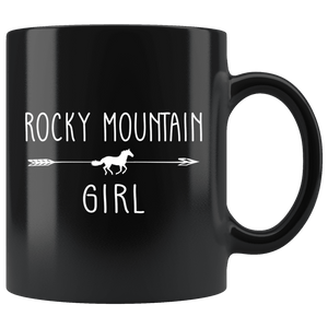 RobustCreative-Rocky Mountain Horse Girl Gifts Horses Lover Riding Racing - 11oz Black Mug Riding Lover Gift Idea