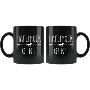 RobustCreative-Haflinger Horse Girl Gifts Horses Lover Riding Racing - 11oz Black Mug Racing Lover Gift Idea