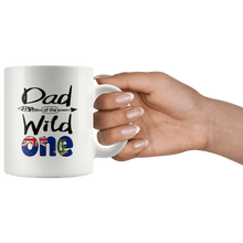 Load image into Gallery viewer, RobustCreative-White Virgin Islander Dad of the Wild One Birthday British Virgin Islands Flag White 11oz Mug Gift Idea
